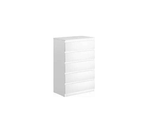 Комод Шведский Стандарт МАЛЬТА 5 ящиков, 80x48x121 см, белый 2.05.02.090.1