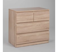 Комод Шведский Стандарт МАЛЬТА 4 ящика, 80x48x76 см, бежевый, дуб сонома 2.05.02.050.3