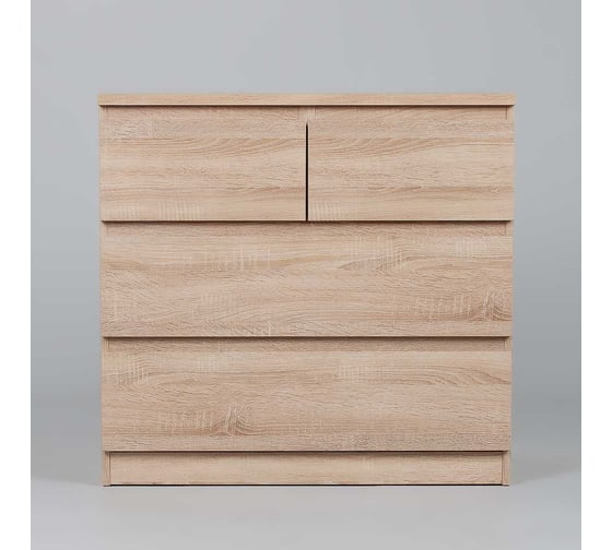 Комод Шведский Стандарт МАЛЬТА 4 ящика, 80x48x76 см, бежевый, дуб сонома 2.05.02.050.3