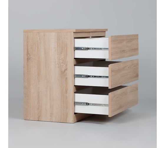 Комод Шведский Стандарт МАЛЬТА 4 ящика, 80x48x76 см, бежевый, дуб сонома 2.05.02.050.3