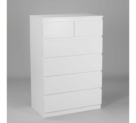 Комод Гуд ЛАКК МАЛЬТА 6 ящиков, 80x48x121 см, белый 2.05.02.100.1