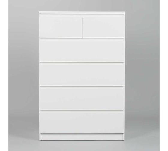 Комод Шведский Стандарт МАЛЬТА 6 ящиков, 80x48x121 см, белый 2.05.02.100.1
