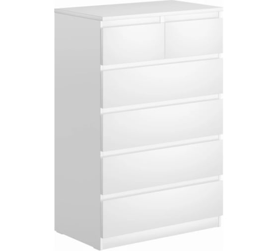 Комод Шведский Стандарт МАЛЬТА 6 ящиков, 80x48x121 см, белый 2.05.02.100.1