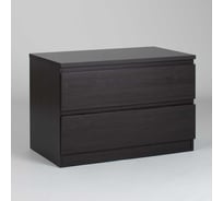 Комод Гуд ЛАКК МАЛЬТА 2 ящика, 80x48x54, черный, дуб венге 2.05.02.020.5