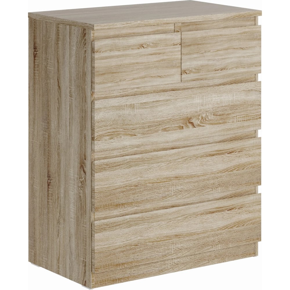 Комод Шведский Стандарт МАЛЬТА 5 ящиков, 80x48x98 см, бежевый, дуб ...
