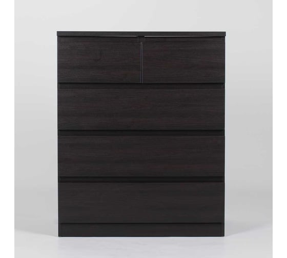 Комод Шведский Стандарт МАЛЬТА 5 ящиков, 80x48x98 см, черный, дуб венге 2.05.02.080.5