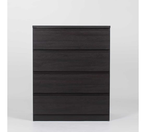 Комод Шведский Стандарт МАЛЬТА 4 ящика, 80x48x98 см, черный, дуб венге 2.05.02.070.5