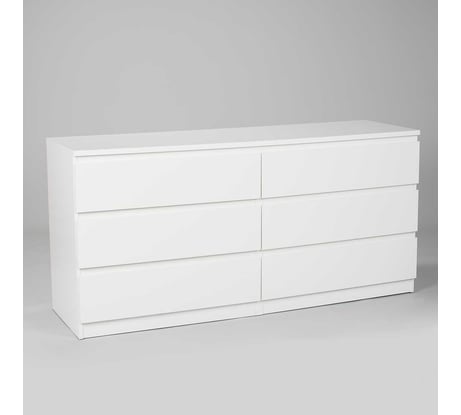 Комод Гуд ЛАКК МАЛЬТА 6 ящиков, 160x48x76 см, белый 2.05.02.060.1