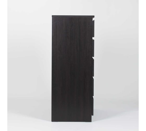 Комод Гуд ЛАКК МАЛЬТА 6 ящиков, 80x48x121 см, черный, дуб венге 2.05.02.100.5