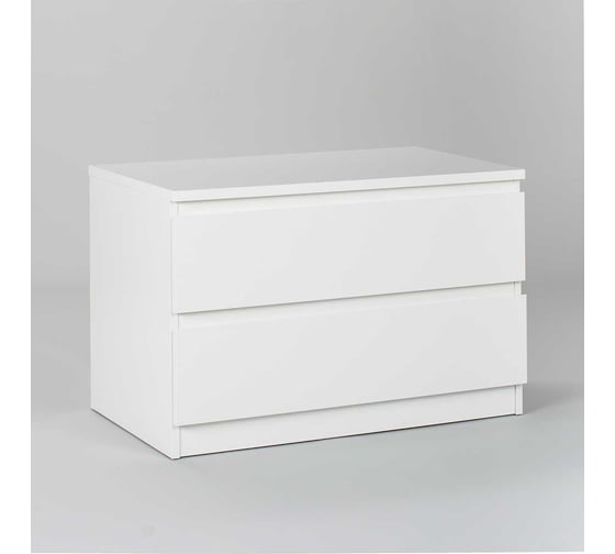 Комод Шведский Стандарт МАЛЬТА 2 ящика, 80x48x54 см, белый 2.05.02.020.1