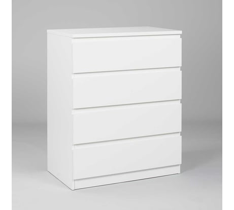 Комод Шведский Стандарт МАЛЬТА 4 ящика, 80x48x98 см, белый 2.05.02.070.1