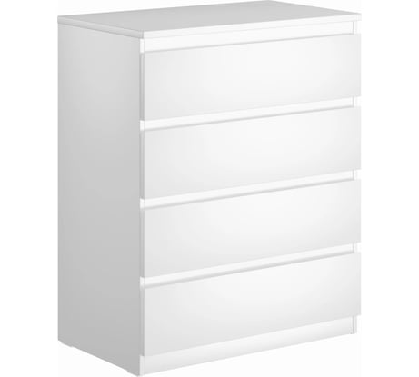 Комод Шведский Стандарт МАЛЬТА 4 ящика, 80x48x98 см, белый 2.05.02.070.1