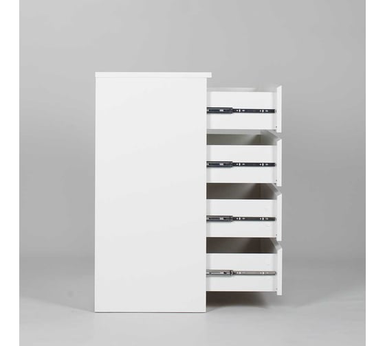 Комод Шведский Стандарт МАЛЬТА 4 ящика, 80x48x98 см, белый 2.05.02.070.1