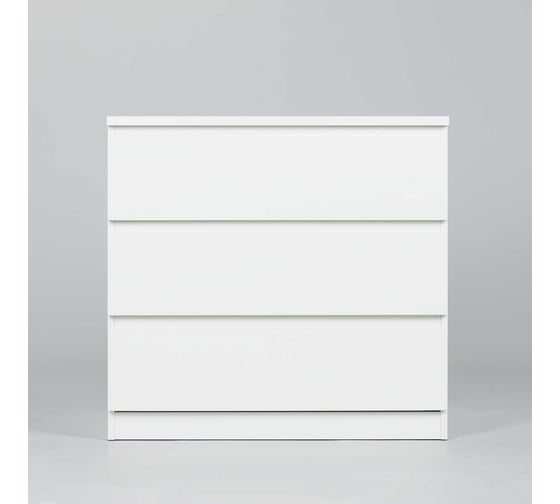 Комод Шведский Стандарт МАЛЬТА 3 ящика, 80x48x76 см, белый 2.05.02.040.1