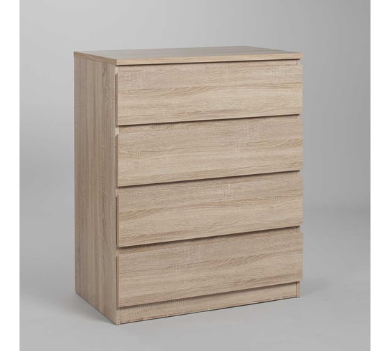Комод Шведский Стандарт МАЛЬТА 4 ящика, 80x48x98 см, бежевый, дуб сонома 2.05.02.070.3