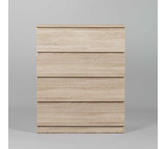 Комод Шведский Стандарт МАЛЬТА 4 ящика, 80x48x98 см, бежевый, дуб сонома 2.05.02.070.3