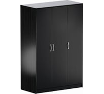 Шкаф Шведский Стандарт ОРИОН 3 двери, 117x55x175 см, черный, дуб венге 2.01.01.030.5