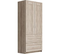 Шкаф Гуд ЛАКК СИРИУС 2 двери и 2 ящика, 78x50x190 см, бежевый, дуб сонома 2.02.01.070.3