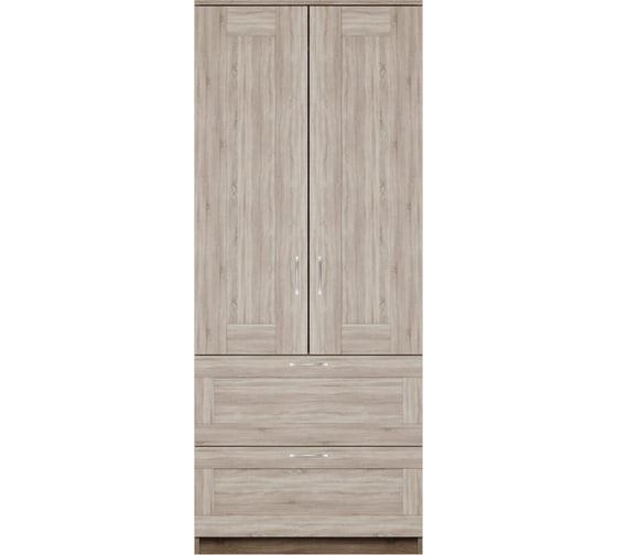 Шкаф Гуд ЛАКК СИРИУС 2 двери и 2 ящика, 78x50x190 см, бежевый, дуб сонома 2.02.01.070.3
