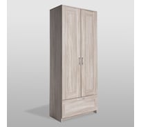 Шкаф Гуд ЛАКК СИРИУС 2 двери и 1 ящик, 78x41x190 см, бежевый, дуб сонома 2.02.01.240.3