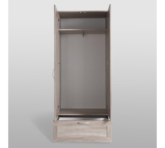 Шкаф Шведский Стандарт СИРИУС 2 двери и 1 ящик, 78x41x190 см, бежевый, дуб сонома 2.02.01.240.3
