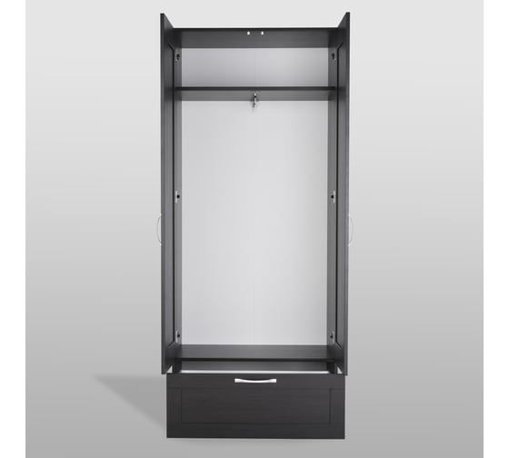 Шкаф Шведский Стандарт СИРИУС 2 двери и 1 ящик, 78x41x190 см, черный, дуб венге 2.02.01.240.5