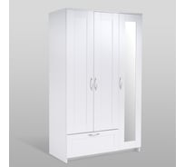 Шкаф Гуд ЛАКК СИРИУС 3 двери и 1 ящик, 117x50x190 см, белый 2.02.01.030.1