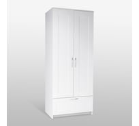 Шкаф Шведский Стандарт СИРИУС 2 двери и 1 ящик, 78x50x190 см, белый 2.02.01.020.1