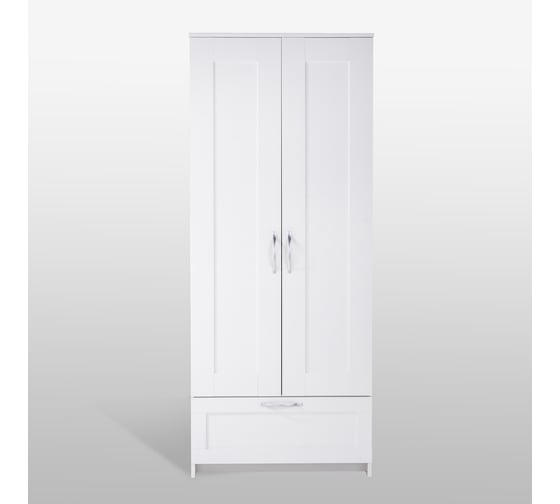 Шкаф Шведский Стандарт СИРИУС 2 двери и 1 ящик, 78x50x190 см, белый 2.02.01.020.1