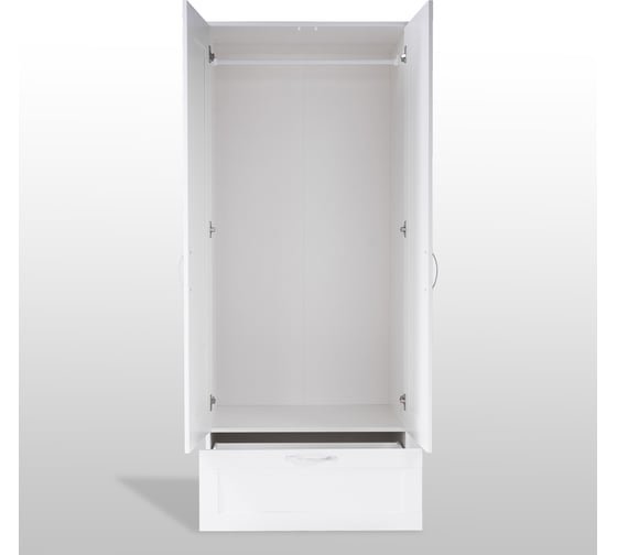 Шкаф Шведский Стандарт СИРИУС 2 двери и 1 ящик, 78x50x190 см, белый 2.02.01.020.1