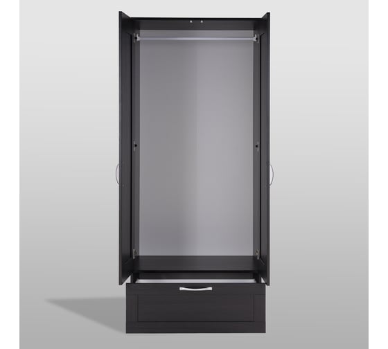 Шкаф Шведский Стандарт СИРИУС 2 двери и 1 ящик, 78x50x190 см, черный, дуб венге 2.02.01.020.5