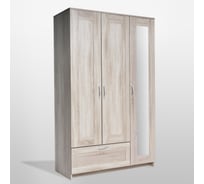 Шкаф Гуд ЛАКК СИРИУС 3 двери и 1 ящик, 117x50x190 см, бежевый, дуб сонома 2.02.01.030.3