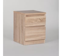 Прикроватная тумба Гуд ЛАКК КАСТОР 2 ящика, 39x37x49 см, бежевая, дуб сонома 2.03.03.050.3