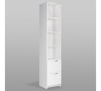 Стеллаж Шведский Стандарт СИРИУС 2 ящика, 39x34x190 см, белый 2.02.07.140.1