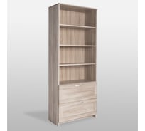 Стеллаж Гуд ЛАКК СИРИУС 2 ящика, 78x34x190 см, бежевый, дуб сонома 2.02.07.110.3