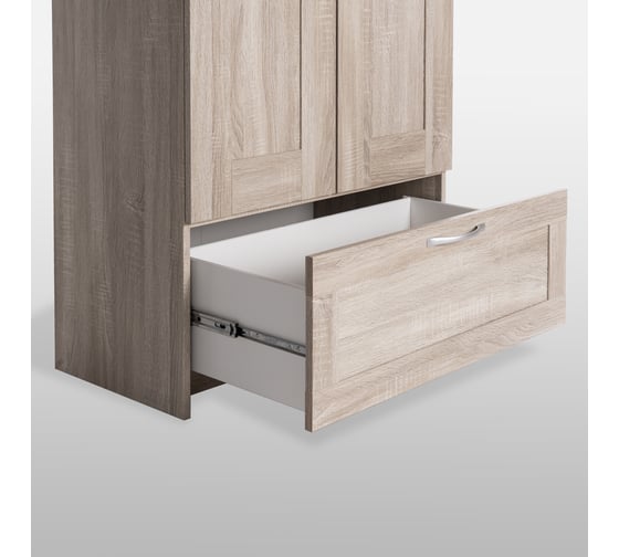 Стеллаж Шведский Стандарт СИРИУС 2 ящика, 78x34x190 см, бежевый, дуб сонома 2.02.07.110.3