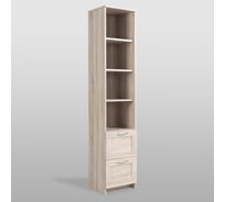 Стеллаж Гуд ЛАКК СИРИУС 2 ящика, 39x34x190 см, бежевый, дуб сонома 2.02.07.140.3