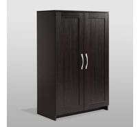 Тумба Гуд ЛАКК СИРИУС 2 двери, 78x41x123 см, черная, дуб венге 2.02.03.310.5