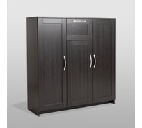 Тумба Гуд ЛАКК СИРИУС 3 двери, 1 ящик, 117x41x123 см, черная, дуб венге 2.02.03.320.5