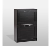 Тумба для обуви Гуд ЛАКК СИРИУС 60x25x89 см, черная, дуб венге 2.02.10.430.5