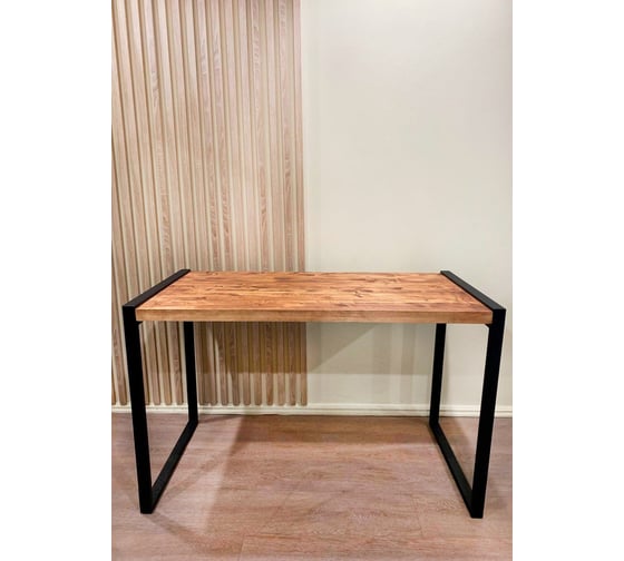 Обеденный стол Pletenev LOFT махагон, подстолье черный муар KPS-101-02