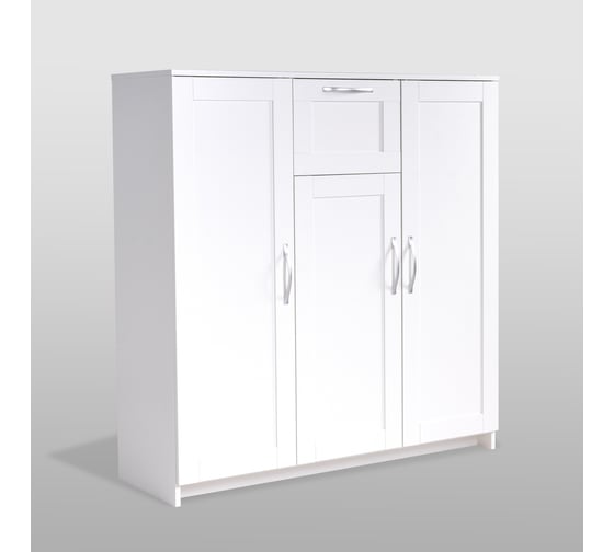 Тумба Шведский Стандарт СИРИУС 3 двери, 1 ящик, 117x41x123 см, белая 2.02.03.320.1