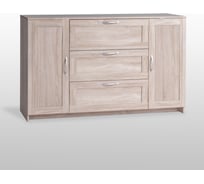 Тумба Гуд ЛАКК СИРИУС 2 двери и 3 ящика, 156x41x94 см, бежевая, дуб сонома 2.02.03.290.3