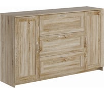 Тумба Шведский Стандарт СИРИУС 2 двери и 3 ящика, 156x41x94 см, бежевая, дуб сонома 2.02.03.290.3