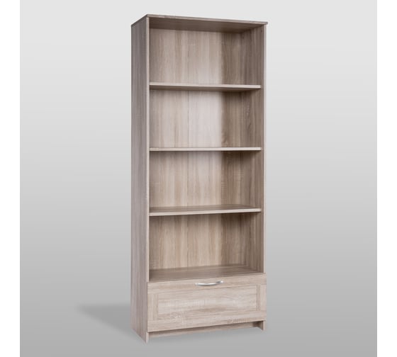 Стеллаж Шведский Стандарт СИРИУС 1 ящик, 78x34x190 см, бежевый, дуб сонома 2.02.07.100.3