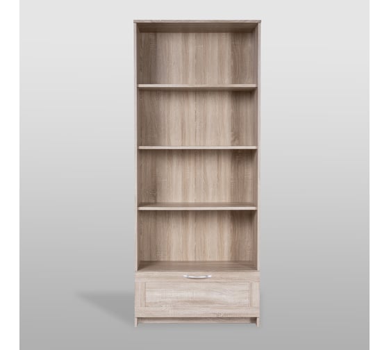 Стеллаж Шведский Стандарт СИРИУС 1 ящик, 78x34x190 см, бежевый, дуб сонома 2.02.07.100.3