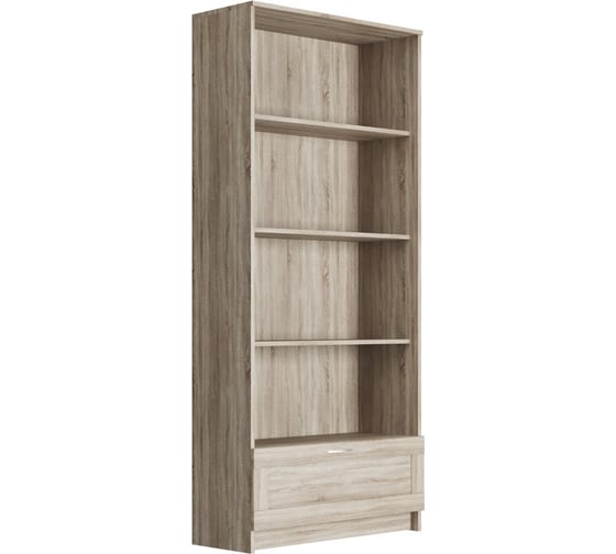 Стеллаж Шведский Стандарт СИРИУС 1 ящик, 78x34x190 см, бежевый, дуб сонома 2.02.07.100.3