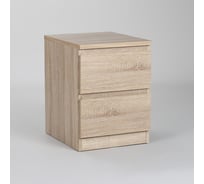 Прикроватная тумба Гуд ЛАКК МАЛЬТА 2 ящика, 48x40x54 см, бежевая, дуб сонома 2.05.03.010.3