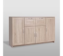 Тумба Шведский Стандарт СИРИУС 4 двери и 2 ящика, 156x41x94 см, бежевая, дуб сонома 2.02.03.300.3