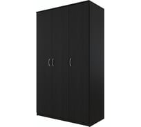 Шкаф Гуд ЛАКК ПЕГАС 3 двери, 116x58x202 см, черный, дуб венге 2.04.01.030.5